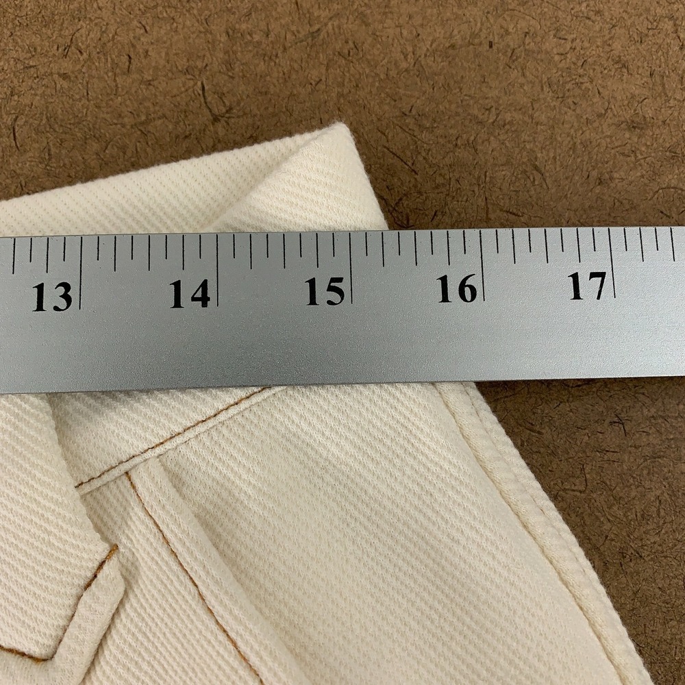 ASOS Design Womens Size 8 Cream Brown Top Stitch Jersey Twill Clean Peg Pant NWT - Picture 6 of 8